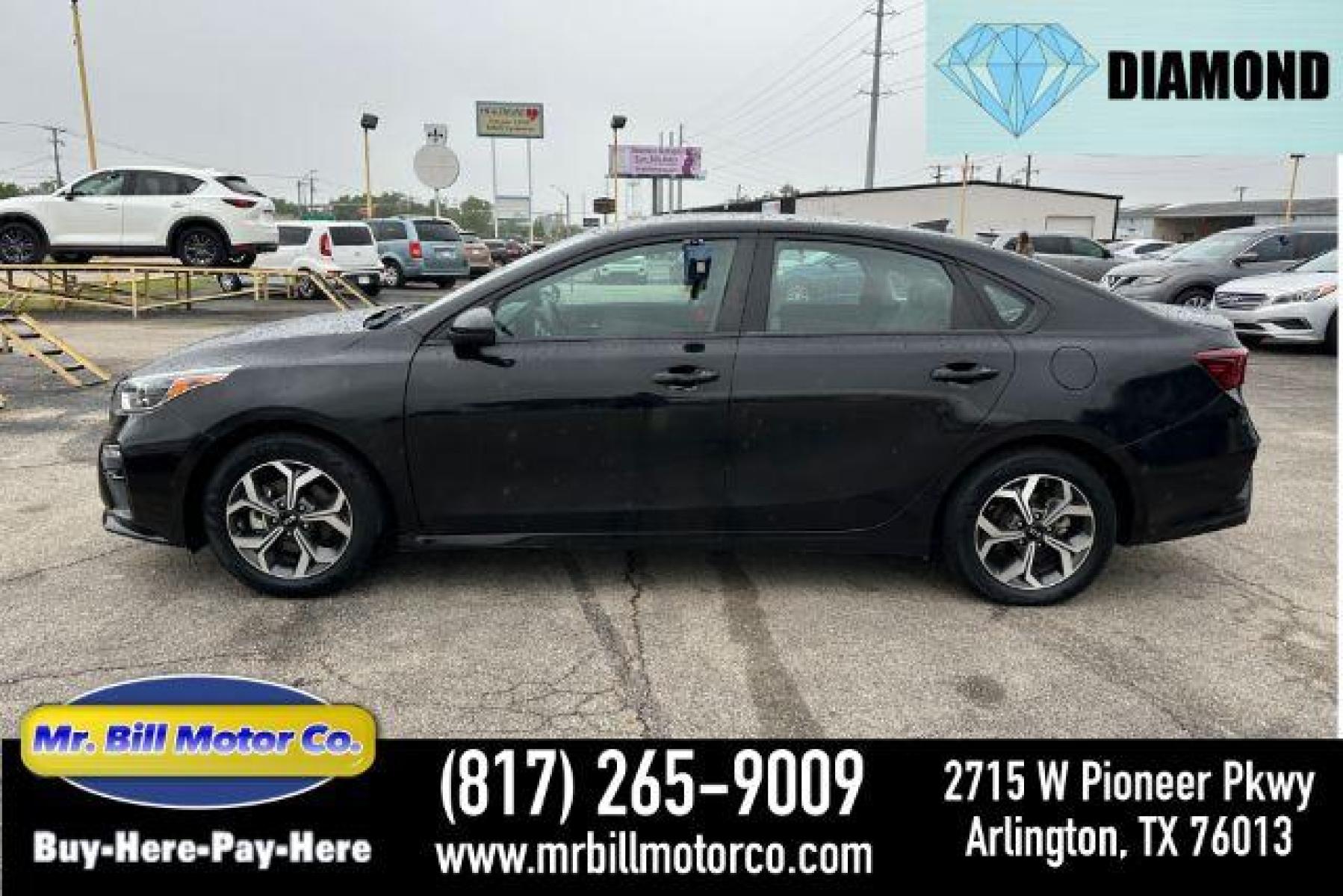 2020 BLACK Kia Forte FE (3KPF24AD4LE) with an 2.0L L4 DOHC 16V engine, Continuously Variable Transmission transmission, located at 2715 W Pioneer Pkwy, Arlington, TX, 76013, (817) 265-9009, 32.710262, -97.153236 - Photo #0
